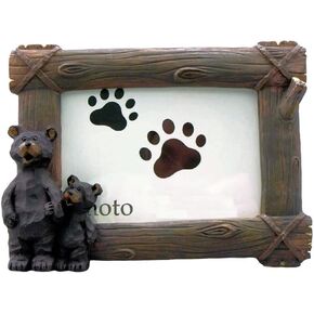 Black Bear and Cub Tabletop Picture Frame, 5''x3.5''