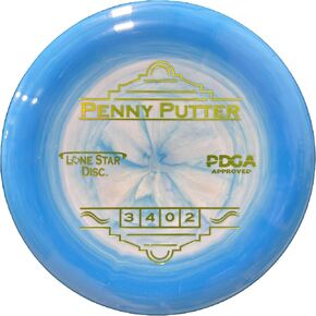 Lone Star Disc Alpha Penny Putter | Straight Disc Golf Putter | Durable & Smooth Premium Plastic | Good for Putting and Approaching | Colors May Vary