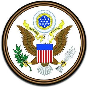 United States of America Seal (2 Pack) Vinyl Decal Sticker - Car Truck Van SUV Window Wall Cup Laptop - Two 5 Inch Decals - MKS0938