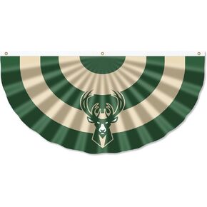 WinCraft Milwaukee Bucks Bunting Pleated Fan Banners