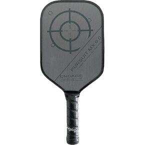 Engage Pickleball Pursuit MX 6.0 Graphite Skin Black Made in America Pickleball Paddle