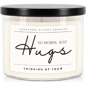 Sympathy Gifts for Loss of Loved One, Bereavement Gift Ideas, 3-Wick Nature Lavender Scented Candle 15oz, Grief Gifts for Women, Thinking of You Gifts, No Words Just Hugs, Miscarriage Gifts