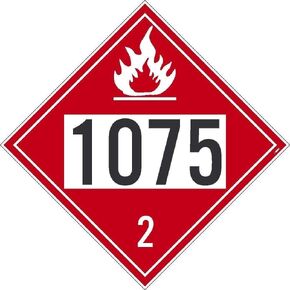 NMC DL42BTB 1075 2 Dot Placard Sign