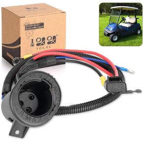 10L0L Golf Cart 48 Volts Charger DC Receptacle for Club Car Precedent Tempo 2014-up Electric Golf Carts, OEM#105137401