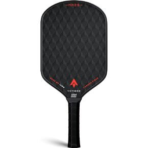 Yotiger Pickleball Paddles, 18K T700 Carbon Fiber Pickleball Paddle with 3D Pattern, 16mm Power Polymer Core, The Elongated Pickleball Rackets Crafted for Ultimate Spin & Consistency