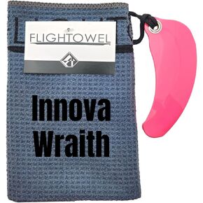 منشفة الجولف من FlyTowel Disc | قطعة قماش من الألياف الدقيقة مع قرص ريث إنوفا الحقيقي مرفق | جيب المقاومة للإحماء | إكسسوارات قرص الجولف للرجال (تختلف الألوان) (اليد اليمنى)