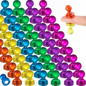 66PCS Magnetic Push Pin Magnet, Push Pin Magnet, Fridge Magnet Magnetic Thumb Tacks for Kitchen, Refrigerator, Office, School, Whiteboard.Magnets for Whiteboard