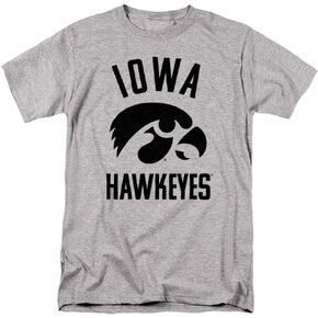 University of Iowa Official One Color Hawkeyes Logo Unisex Adult T Shirt