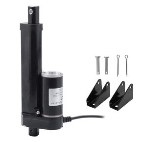 DasMarine 6" Stroke Linear Actuator with Mounting Bracket for Recliner TV Table Lift Massage Bed Electric Sofa,Linear Electric Actuator 225LBS Load Capacity 10mm/s Speed 12V DC,Black,Indoor Outdoor