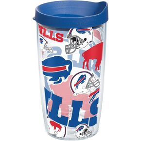 Tervis Made in USA Double Walled NFL Buffalo Bills Insulated Tumbler Cup Keeps Drinks Cold & Hot, 16oz, All Over