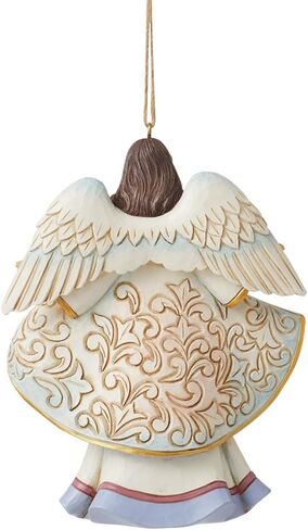 Enesco Jim Shore Heartwood Creek Angel مع عباءة مشهد المهد للتعليق، 4.53 بوصة، متعددة الألوان in Saudi Arabia