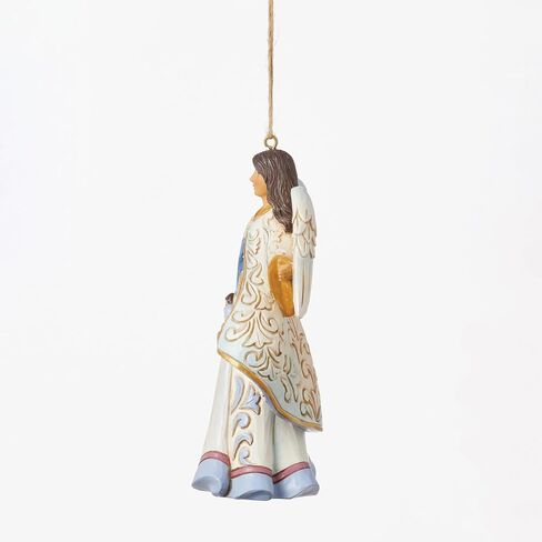 Enesco Jim Shore Heartwood Creek Angel مع عباءة مشهد المهد للتعليق، 4.53 بوصة، متعددة الألوان in Saudi Arabia