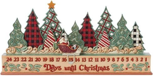 Enesco Jim Shore Heartwood Creek Highland Glen Christmas Countdown Calendar Figurine, 8.27 Inch, Multicolor in Saudi Arabia