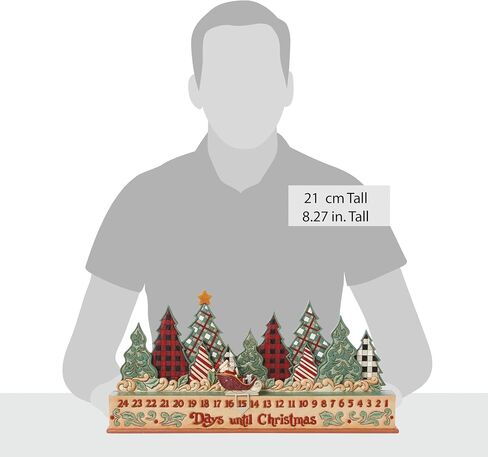 Enesco Jim Shore Heartwood Creek Highland Glen Christmas Countdown Calendar Figurine, 8.27 Inch, Multicolor in Saudi Arabia