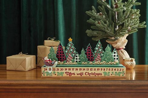 Enesco Jim Shore Heartwood Creek Highland Glen Christmas Countdown Calendar Figurine, 8.27 Inch, Multicolor in Saudi Arabia