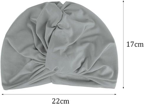 Women Pleated Fabric Swim Cap Elastic Long Curly Hair Bathing Cap Breathable Knotted Swimming Turban Non-Waterproof Swimming Hat Wrap in Saudi Arabia