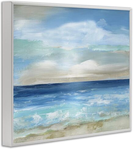 Stupell Industries Crashing Ocean Ripples Scenery Framed Wall Art, Design by Nan in Saudi Arabia