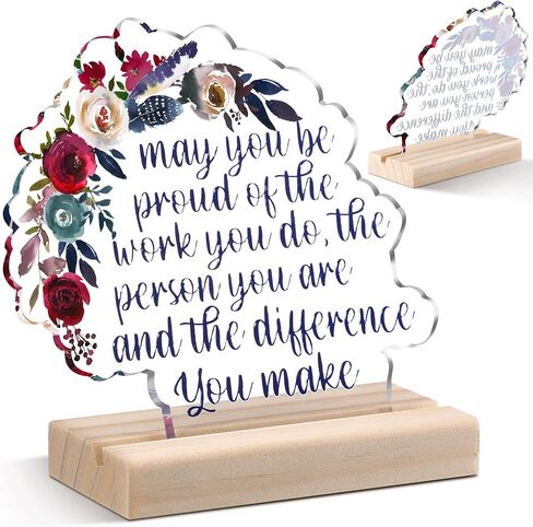 Social Worker Gifts Mental Health Desk Decor Social Worker Office Decor Acrylic Decorative Signs for Office School Appreciation Colleague Social Worker Desktop Decoration, 4 x 4 Inches in Saudi Arabia
