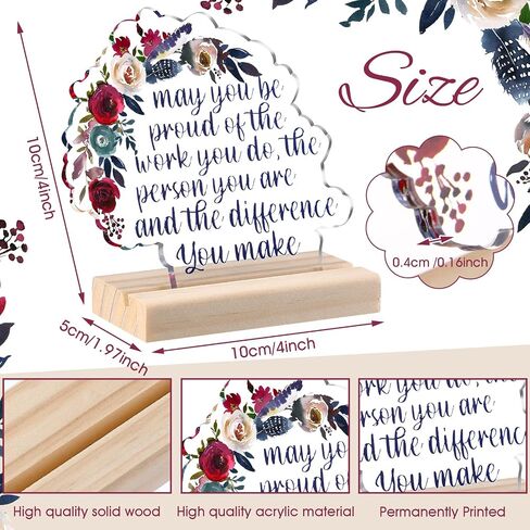Social Worker Gifts Mental Health Desk Decor Social Worker Office Decor Acrylic Decorative Signs for Office School Appreciation Colleague Social Worker Desktop Decoration, 4 x 4 Inches in Saudi Arabia