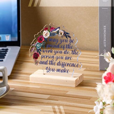 Social Worker Gifts Mental Health Desk Decor Social Worker Office Decor Acrylic Decorative Signs for Office School Appreciation Colleague Social Worker Desktop Decoration, 4 x 4 Inches in Saudi Arabia