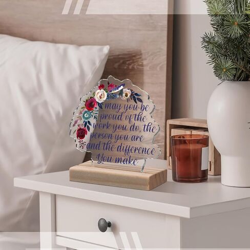 Social Worker Gifts Mental Health Desk Decor Social Worker Office Decor Acrylic Decorative Signs for Office School Appreciation Colleague Social Worker Desktop Decoration, 4 x 4 Inches in Saudi Arabia
