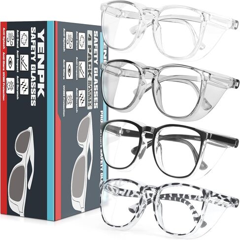 4 Pack Safety Glasses Goggles For Women Anti Fog, Cute Protective Eyewear for Nurses, ANSI Z87+ Anti-Blue Light. in Saudi Arabia
