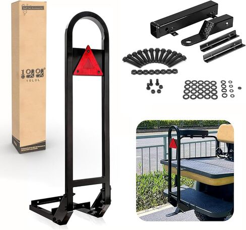 10L0L Universal Safety Golf Cart Rear Grab Bar and Trailer Hook with Receiver Fit for The Back seat of Club Car EZGO and Other in Saudi Arabia