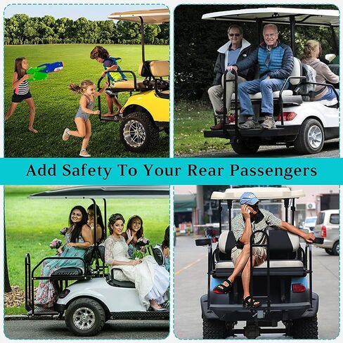 10L0L Universal Safety Golf Cart Rear Grab Bar and Trailer Hook with Receiver Fit for The Back seat of Club Car EZGO and Other in Saudi Arabia
