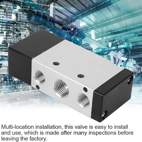 Pneumatic Control Valve, 2-Position 5-Way Pneumatic Control Valve Air Valve Aluminum Alloy for Mechanical, electronic component foot switches (4A410-15 G1/2") in Saudi Arabia