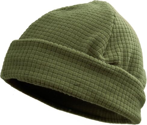 M MCGUIRE GEAR Grid Fleece Cap Beanie Polyester Winter Sports Extreme Cold Weather Outdoor Activity, One Size Made in USA in Saudi Arabia