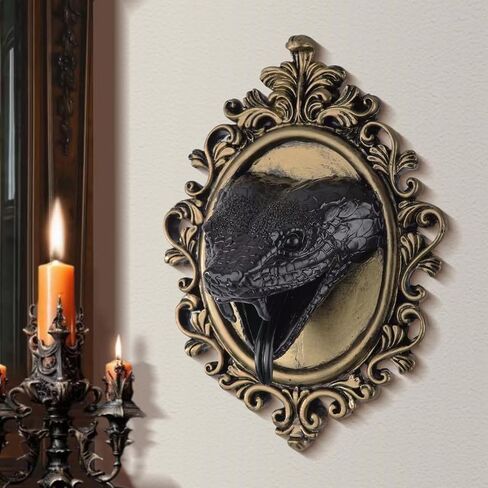 UITWMKTG Animal Head Wall Decor Gold Vintage Wall Sculpture Home Decor Gothic Statue for Living Room Bedroom Halloween Decoration for Men Women Bat in Saudi Arabia
