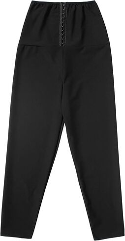 Sauna Sweat Pants for Women Waist Trainer Slimming Weights Sauna Pants Thermo Legging Workout Body Shaper Sauna Suit in Saudi Arabia
