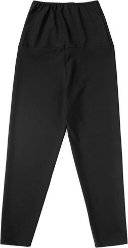 Sauna Sweat Pants for Women Waist Trainer Slimming Weights Sauna Pants Thermo Legging Workout Body Shaper Sauna Suit in Saudi Arabia