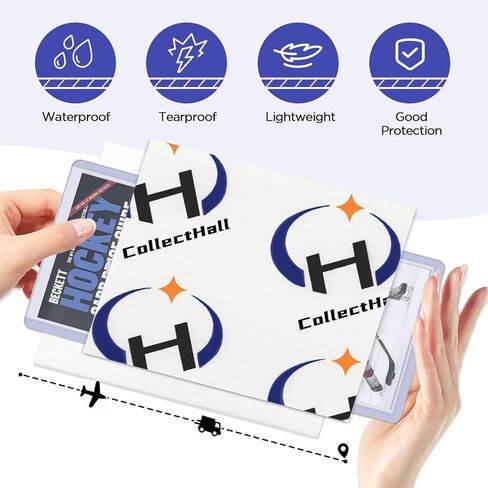 واقيات شحن بطاقات التداول 120 حزمة 3.5 بوصة × 4.5 بوصة مع شريط لفة واحد، مستلزمات شحن بطاقات التداول، حشوات بلاستيكية فائقة القوة مسبقًا لبطاقات البريد in Kuwait