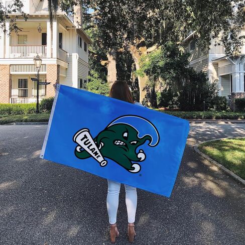 Desert Cactus Tulane University Flag Green Wave Flag Banners 100% Polyester Indoor Outdoor 3x5 feet Flags (Flag C) in Saudi Arabia