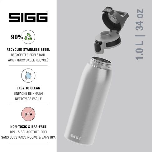 Sigg - Stainless Steel Water Bottle - Shield ONE Dusk - Suitable For Carbonated Beverages - Leakproof - Lightweight - BPA Free - Dusk - 34 Oz in Saudi Arabia