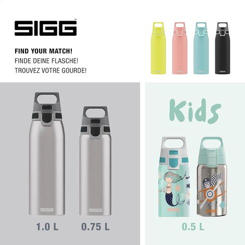 Sigg - Stainless Steel Water Bottle - Shield ONE Dusk - Suitable For Carbonated Beverages - Leakproof - Lightweight - BPA Free - Dusk - 34 Oz in Saudi Arabia