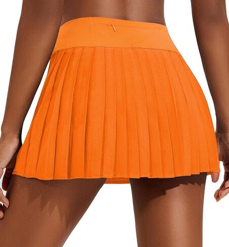 PINSPARK Womens Pleated Tennis Skirt High Waisted Golf Skirts with 3 Pockets Lightweight Athletic Skort Workout Pickleball in Saudi Arabia