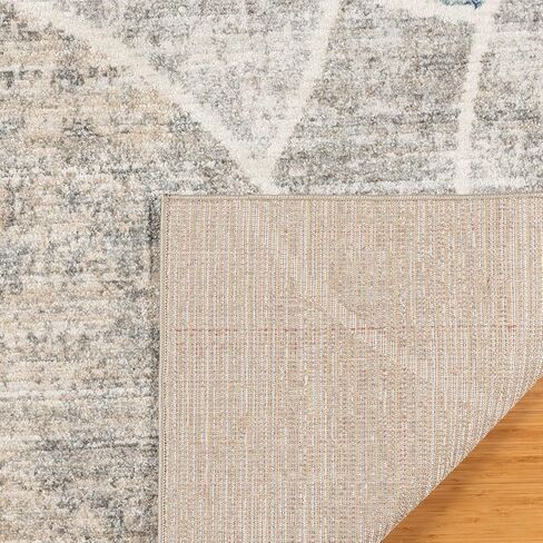 Gertmenian Indoor Machine Woven High Traffic Area Rugs | 2x8 Runner, Tondo, Blue, 27509 in Saudi Arabia