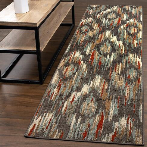 Superior Unique Modern Colorful Area Rug, Soft Area Rug for Living Room, Bedroom, Perfect for Hardwood Floors, 2' 7" x 8', Multi Color in Saudi Arabia