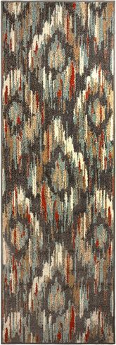 Superior Unique Modern Colorful Area Rug, Soft Area Rug for Living Room, Bedroom, Perfect for Hardwood Floors, 2' 7" x 8', Multi Color in Saudi Arabia