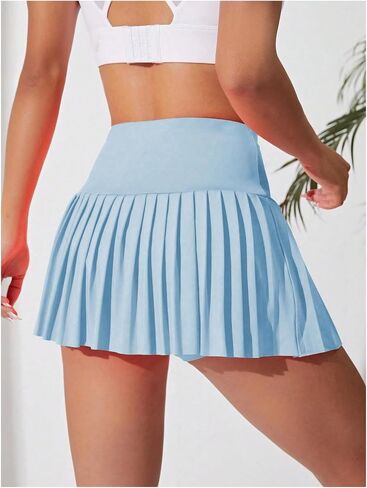 Women's High Waisted Pleated Sport Skort Casual Tennis Golf Skirts with Built in Shorts in Saudi Arabia