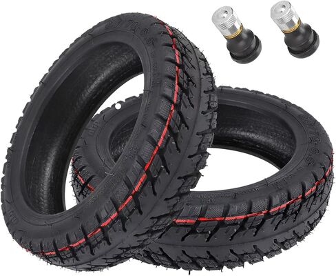 60/70-6.5 10-inch Explosion-proof Tubeless Tire + 10" Heavy Duty Butyl Rubber inner Tube Replace for Segway Ninebot Max G30 G30LP G30E Electric Kick Scooter Tyre Wheel Parts (tire x2) in Saudi Arabia