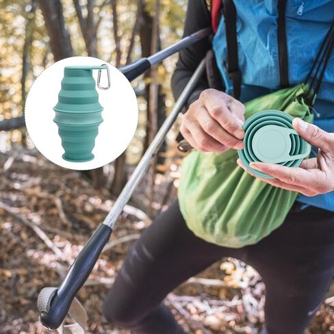 Slicione Collapsible Water Bottle, 17.6 floz BPA Free Leakproof Foldable Water Bottles, Portable Sport Water Bottles for Travel, Camping, Hiking Outdoor Indoor Sport (Blue) in Kuwait