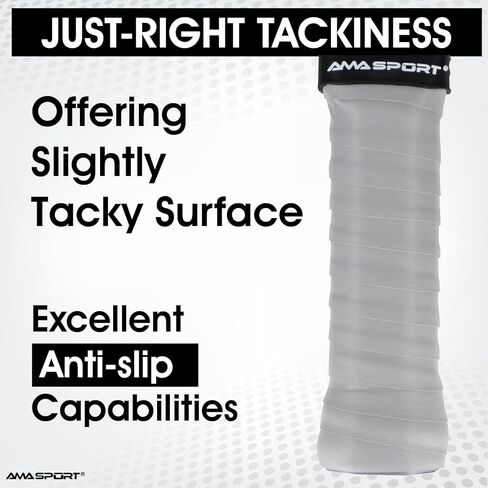 شريط AMA SPORT Pickleball Paddle Overgrip - عبوة من 3 قطع - قبضة زائدة ناعمة نقية - قبضة مريحة ماصة لمضرب كرة البيسبول in Kuwait