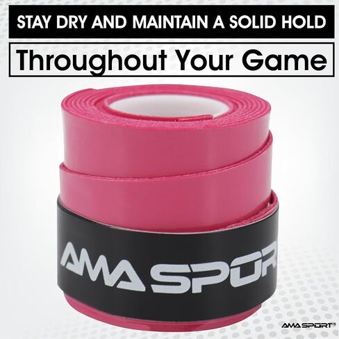 AMA SPORT Pickleball Paddle Overgrip Tape - 3 Pack- Tacky Soft Pure Overgrip - Absorbent Comfortable Grip for Pickleball Racket in Saudi Arabia