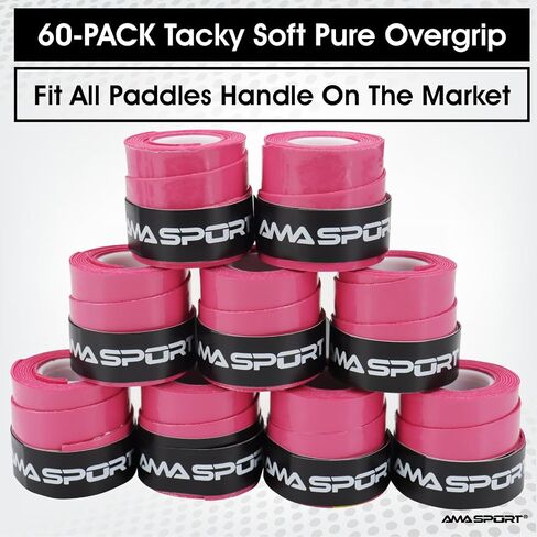 AMA SPORT Pickleball Paddle Overgrip Tape - 3 Pack- Tacky Soft Pure Overgrip - Absorbent Comfortable Grip for Pickleball Racket in Saudi Arabia