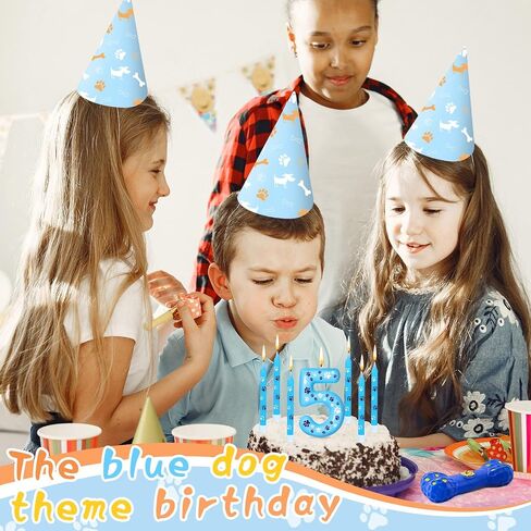 Photect 7 Pcs Number 2 Blue Dog Paw Birthday Candles Blue Dog Paw Print Themed Birthday Candles Numeral Birthday Cake Topper for Boy Girl Dog Paw Birthday Decoration Blue Dog Party Supplies in Saudi Arabia