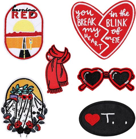 6 Pcs Singer Embroidered Patches, Iron on Sew on Music Patch, Funny Fashion Appliques for Clothing, Backpacks, Jackets, Hats, Jeans, Perfect Gifts for Music Fans Girls in Saudi Arabia