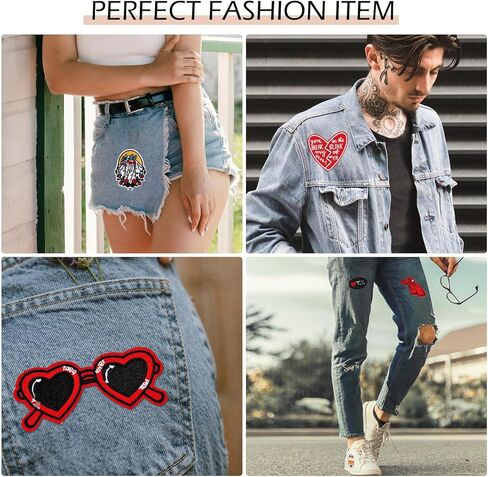 6 Pcs Singer Embroidered Patches, Iron on Sew on Music Patch, Funny Fashion Appliques for Clothing, Backpacks, Jackets, Hats, Jeans, Perfect Gifts for Music Fans Girls in Saudi Arabia